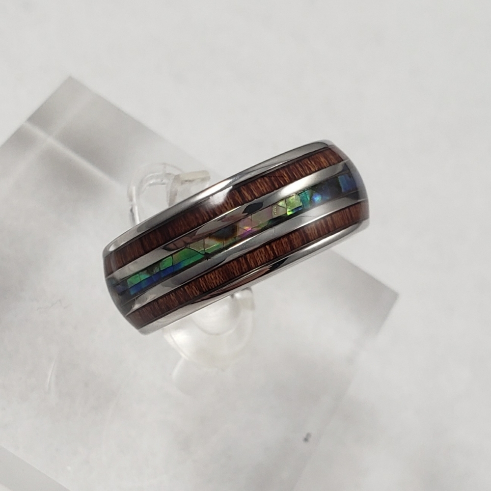 Wood and Abalone Inlay Band - Picture 9 of 9